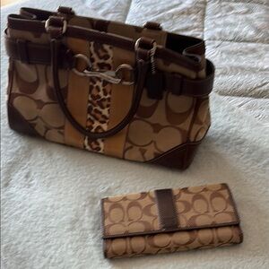 COACH Brown and Tan Women's Bag Set